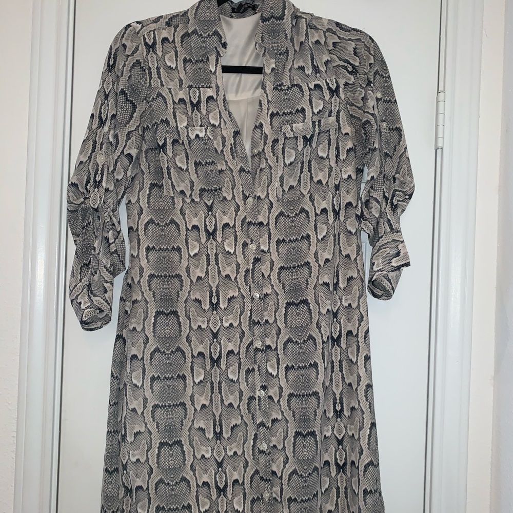 Snake skin print dress